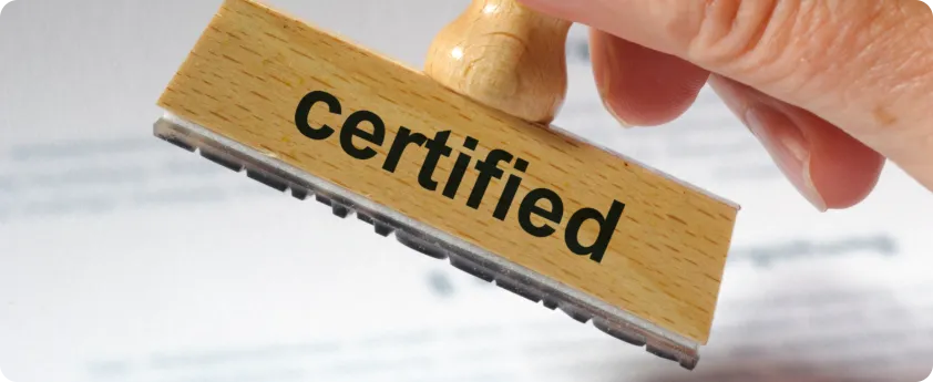 image describing Licensed & certified